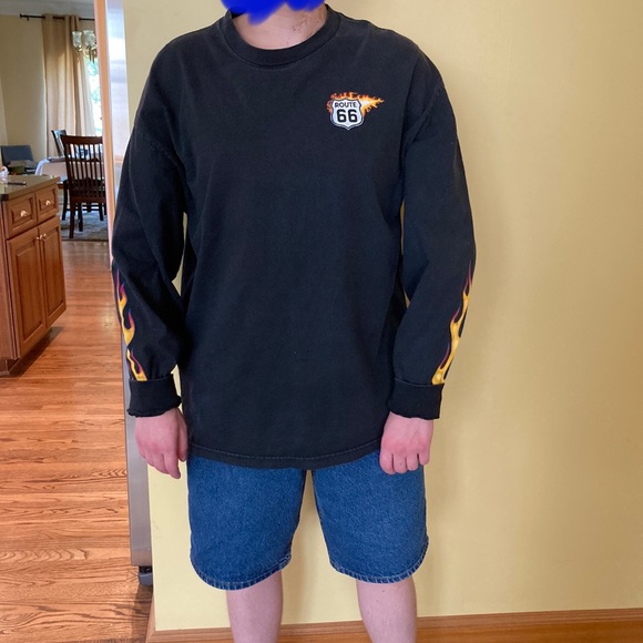 VINTAGE Alstyle Route 66 Biker Shirt - Picture 3 of 12